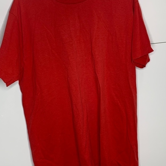 Vintage  BEST Fruit of the Loom Red T Shirt Blank Size Large USA Single Stitch - Picture 2 of 10
